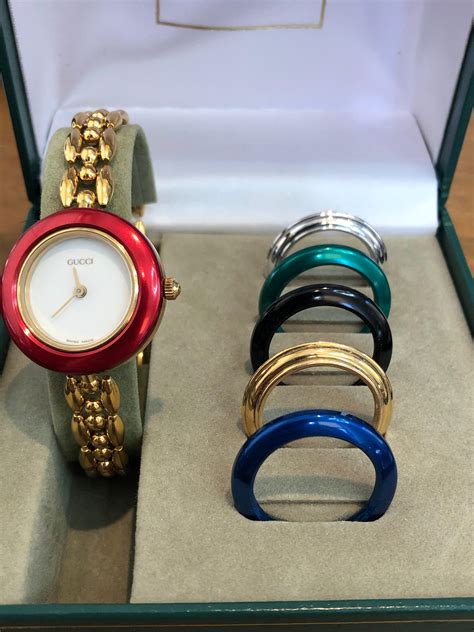 women's gucci watch with interchangeable bezels|gucci watch replacement bezel.